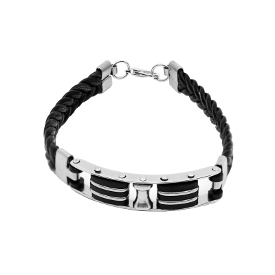 BRACELET EN CUIR TRESSÉ