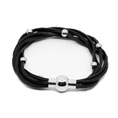 PULSERA CON HILOS Y ESFERAS