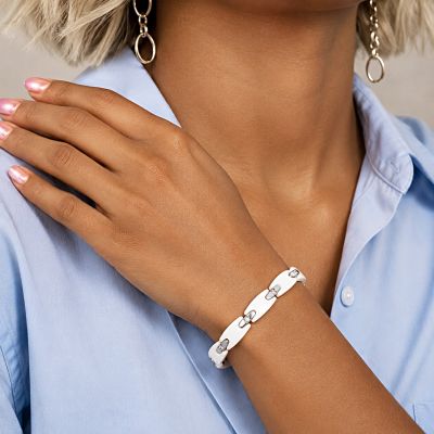 BRACCIALE CON CRISTALLI E CERAMICA