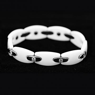 BRACCIALE CON CRISTALLI E CERAMICA