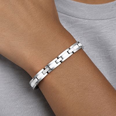 STEEL AND CERAMIC BRACELET