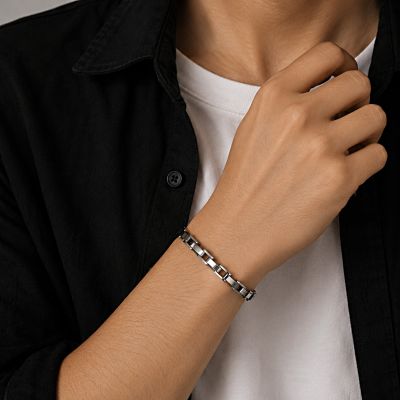 BRACCIALE CON MAGLIE SATINATE