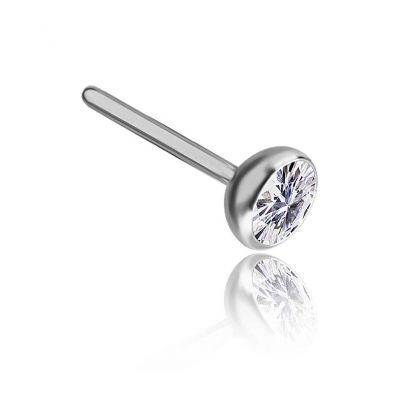 ACCESSORIO PIERCING THREADLESS CON CRISTALLO BIANCO