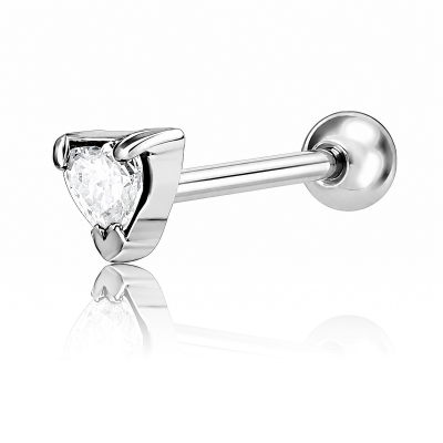 PIERCING BARRE AVEC CRISTAL EN FORME DE CŒUR