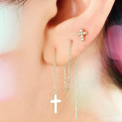 GOLD CROSS WITH THREADER CHAIN