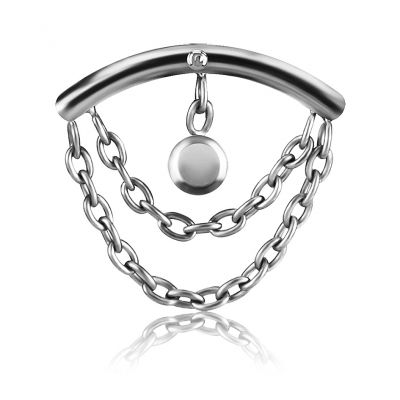 ACCESSOIRE FLAT-HELIX AVEC CHAÎNES ET CRISTAL