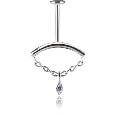 LABRET VERTICAL HELIX CON GOCCIA DI CRISTALLO