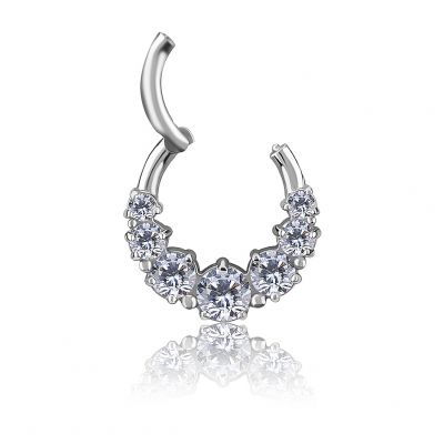 CLICKER CERCLE AVEC CRISTAUX BLANCS