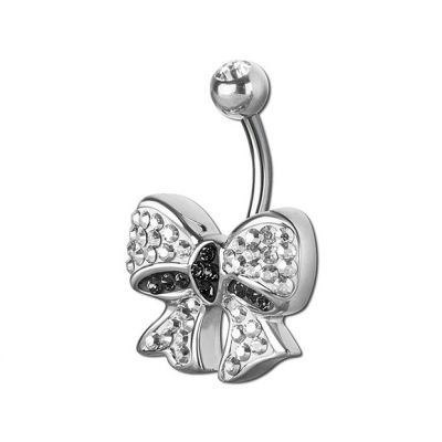 BAUCHNABELPIERCING MIT SCHLEIFE UND KRISTALLEN
