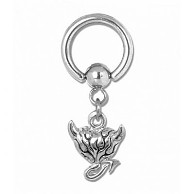 INTIMRING PIERCING MIT TEUFELHERZ