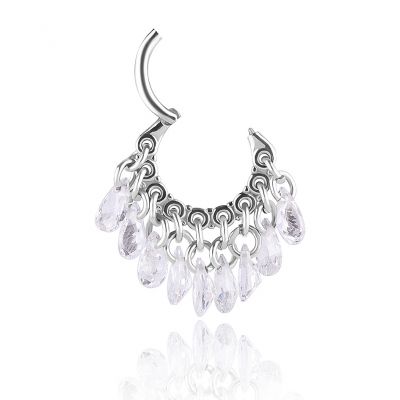 EARRING WITH HANGING CRYSTALS