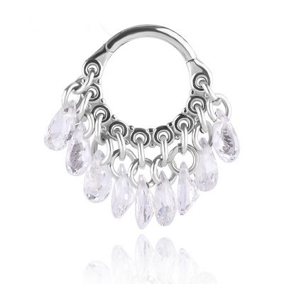 EARRING WITH HANGING CRYSTALS