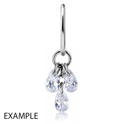CHARM WITH CUBIC ZIRCONIA DROPS