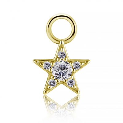 PENDENTE DORATO CON STELLA DI CRISTALLI 