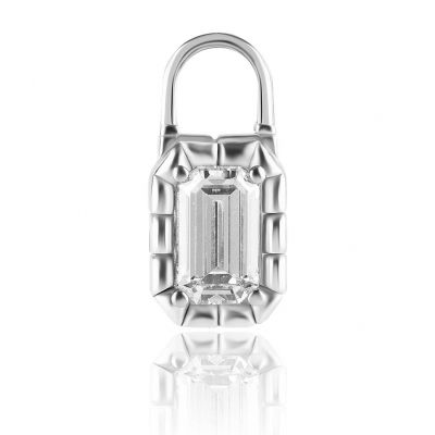 CIONDOLO CON PREMIUM CUBIC ZIRCONIA TAGLIO SMERALDO