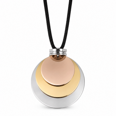 COLLIER AVEC DISQUES TRICOLORES