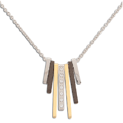 COLLAR CON PENDIENTES Y CRISTALES