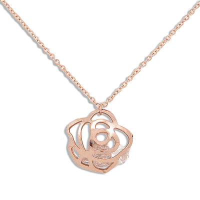 COLLAR DORADO CON PENDIENTES Y CRISTALES