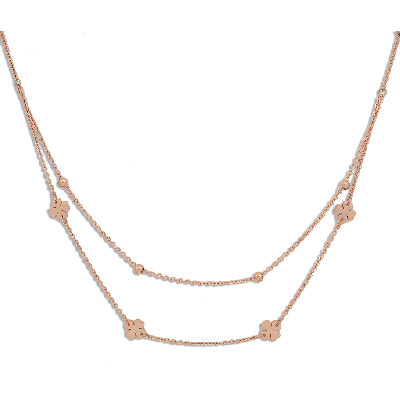 COLLAR DORADO CON TRÉBOL DE CUATRO HOJAS