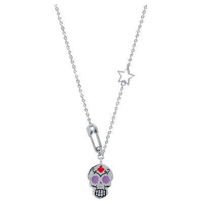 COLLAR CON CRÁNEO Y IMPERDIBLE