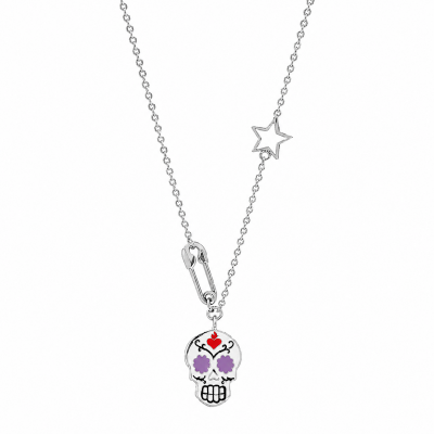 COLLAR CON CALAVERA Y IMPERDIBLE