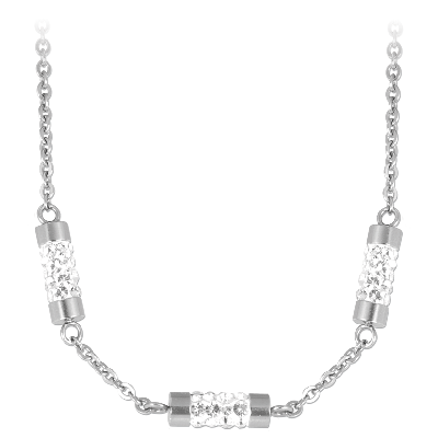 COLLAR CON CRISTALES BLANCOS