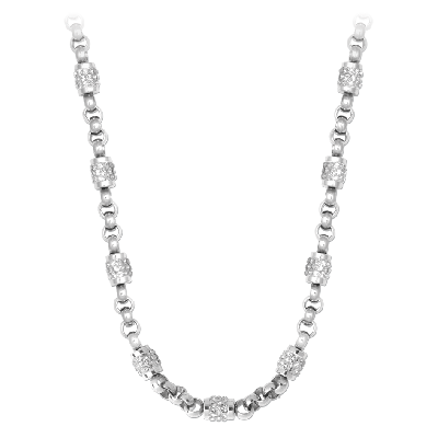 COLLAR CON ACERO Y CRISTALES