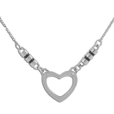 COLLAR Y CORAZÓN CON CRISTAL