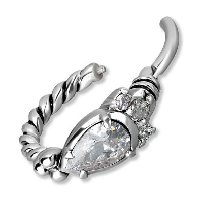 HELIX CLICKER PIERCING MIT KRISTALLE