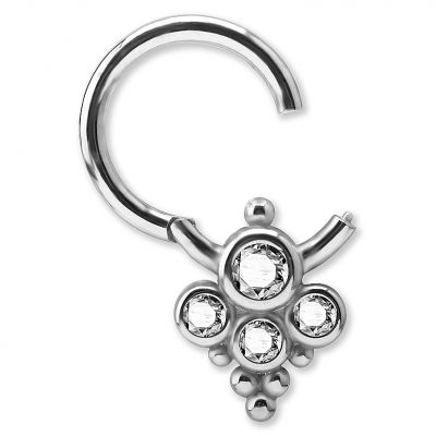 PIERCING SMILEY CON CUATRO CRISTALES