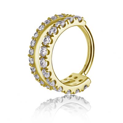 GOLD PVD DOUBLE ROW HINGED CLICKERS SET