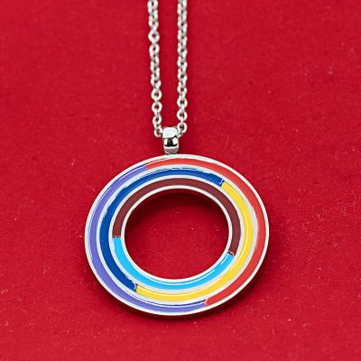 COLLANA CON DISCO COLORATO