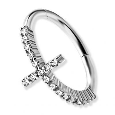 CLICKER CIRCLE WITH CROSS AND CRYSTALS