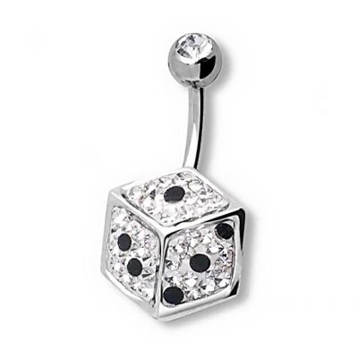 BAUCHNABELPIERCING MIT WÜRFEL