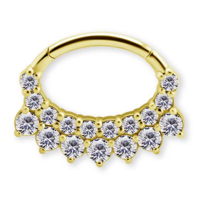 GOLD-PLATED DAITH PIERCING WITH PREMIUM CRYSTAL SET
