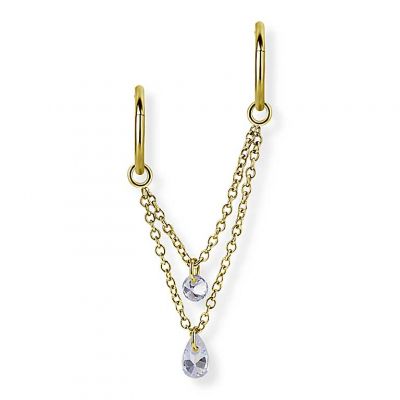 DOPPIA CATENA CON CRISTALLI PER CERCHI PIERCING