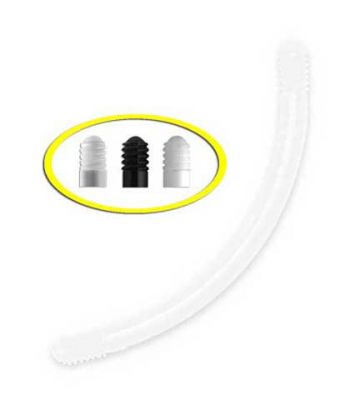 BIOPLAST PIERCING BANANE MIT AUßENGEWINDE