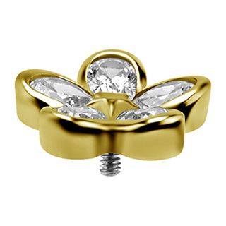 GOLD FLOWER PIERCING ACCESSORY