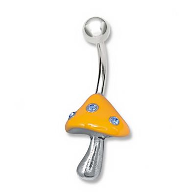 BAUCHNABELPIERCING MIT PILZ