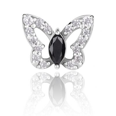 REPLACEMENT THREADLESS JEWEL WITH BUTTERFLY