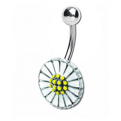 FLOWER BELLY BUTTON PIERCING