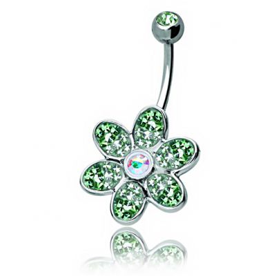 BAUCHNABELPIERCING MIT BLUME