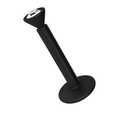 BLACK BIOPLAST LABRET WITH CRYSTAL