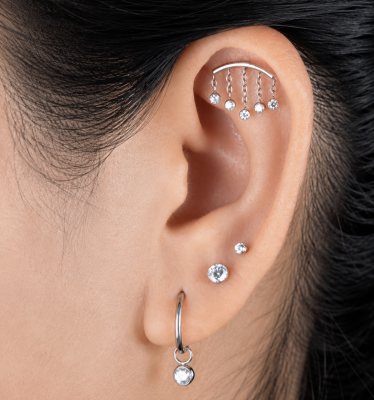 GIOIELLO PLACCATO ORO CON LABRET PER FLAT-HELIX