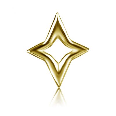 SOLID GOLD STAR-SHAPED TOP