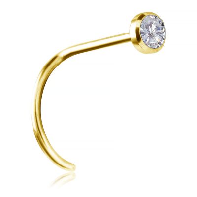 PIERCING DE NEZ EN OR MASSIF AVEC DIAMANT LAB