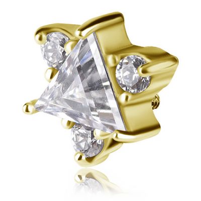 ACCESSOIRE DE REMPLACEMENT TRIANGLE PLAQUÉ OR ET TROIS CRISTAUX
