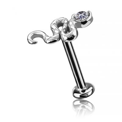 PIERCING DE SERPIENTE CON CIRCONITA PREMIUM