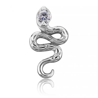 PIERCING DE SERPIENTE CON CIRCONITA PREMIUM