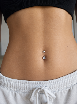 PIERCING POUR LE NOMBRIL AVEC ZIRCONS CUBIQUES